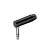 6.3mm right angle stereo plug, Black electrophoretic paint shell, Nickel plated contacts Roxtone RJ3RPP-NS-BN