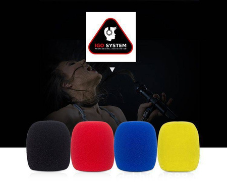 Microphone Windscreen Sponge Cover IGO SYSTEM MCC-001 Red