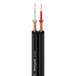 Kabel audio 2 x 0.14 mm² Roxtone AC010-100m-BK 