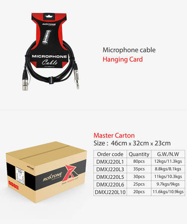 Kabel mikrofonowy Roxtone DMXJ250L10