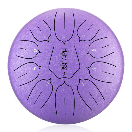 Lotus tongue drum 12" 11 ton Hluru-Huashu THL11-12-Lavender